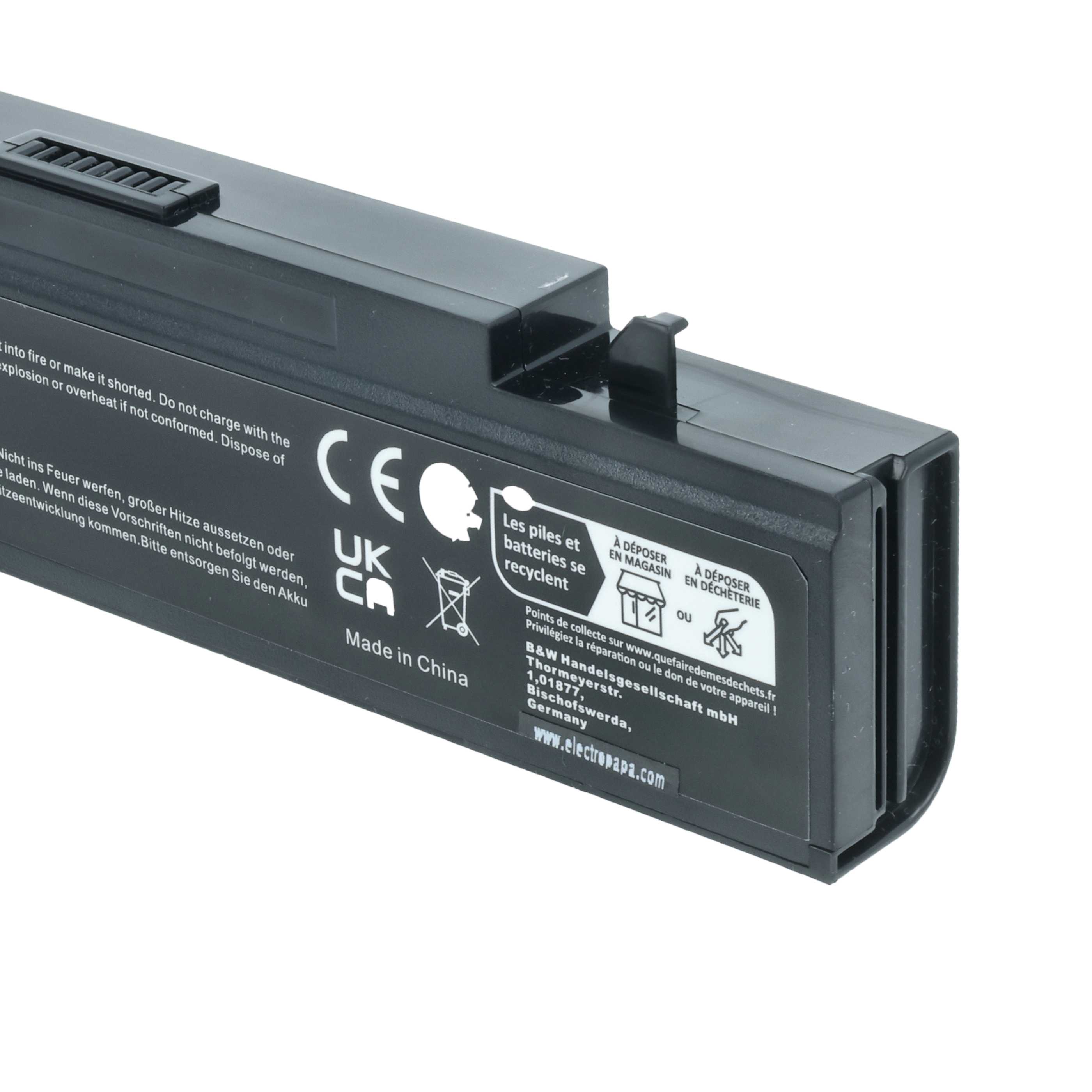Batteria per notebook Samsung NP300E5C, R580, R730, RC530 - 4400mAh 11,1V Li-Ion nero